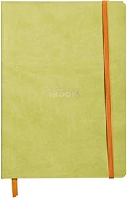 Rhodia Rhodiarama Notizbuch, A5, liniert, Softcover, anisgrün, 80 Blatt