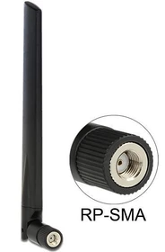 DeLOCK WLAN ac/a/b/g/n Antenne, 3-6dBi, RP-SMA, omnidirektional, schwarz