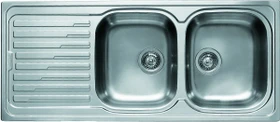 Pyramis Amaltia 2B 1D 116x50 Einbau Becken rechts edelstahl poliert
