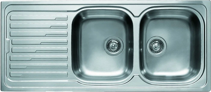 Pyramis Amaltia 2B 1D 116x50 Einbau Becken rechts edelstahl poliert