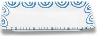 Gmundner Keramik Blaugeflammt Snackschale 22x11cm