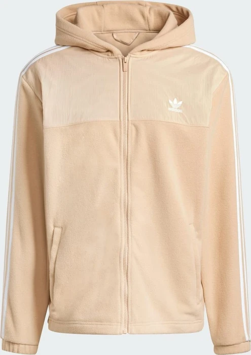 adidas Adicolor 3-Streifen Teddy Fleece Hoodie magic beige (Herren)