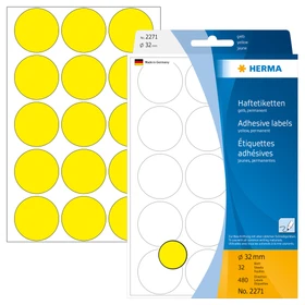 Herma Markierungspunkte 32mm rot, 32 Blatt