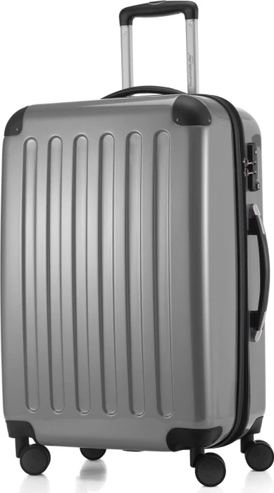 Hauptstadtkoffer Alex TSA Spinner erweiterbar 65cm silber glänzend