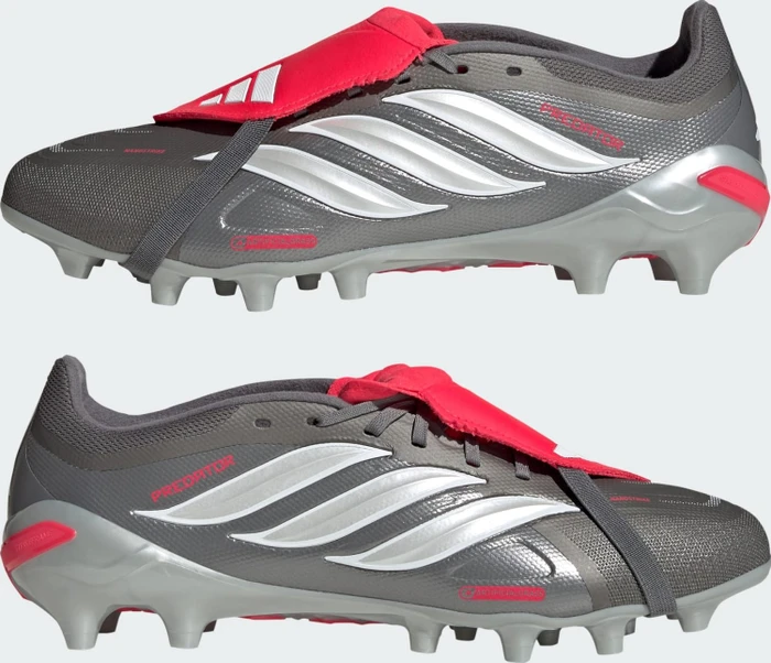 adidas Predator League Fold-Over Tongue AG iron metallic/zero metalic/lucid red