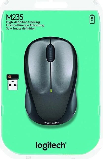 Logitech M235 Wireless Mouse grau/schwarz, USB