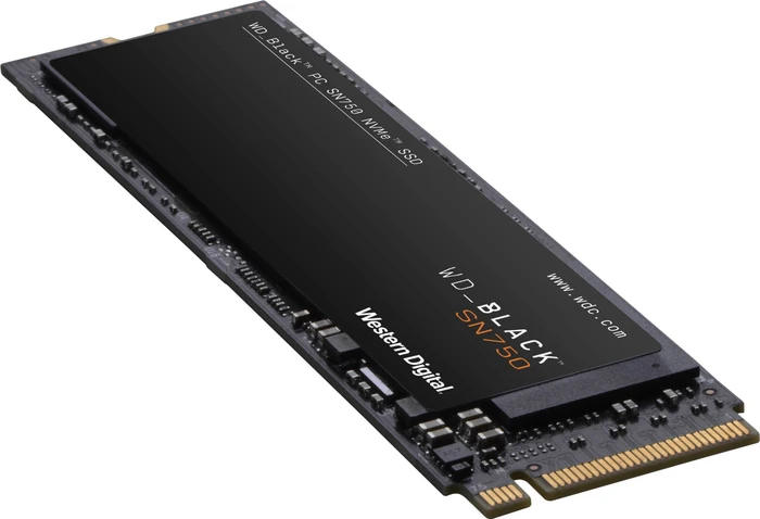 Western Digital WD_BLACK SN750 NVMe SSD 500GB, M.2 2280 / M-Key / PCIe 3.0 x4, Kühlkörper