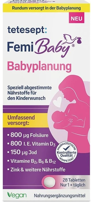 Tetesept Femi Baby Babyplanung Filmtabletten, 28 Stück