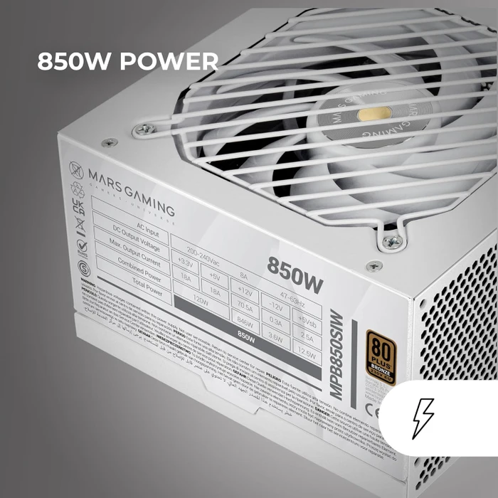 Mars Gaming MPB850SIW weiß 850W, ATX 2.4