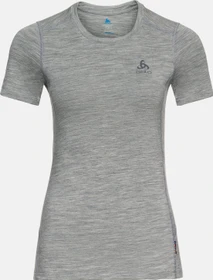 Odlo Natural 100% Merino Warm Funktionsshirt kurzarm grey melange (Damen)