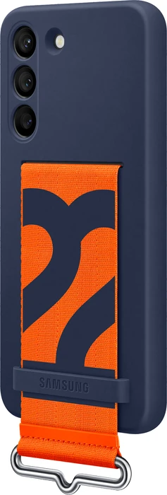 Samsung Silicone Cover with Strap für Galaxy S22 navy