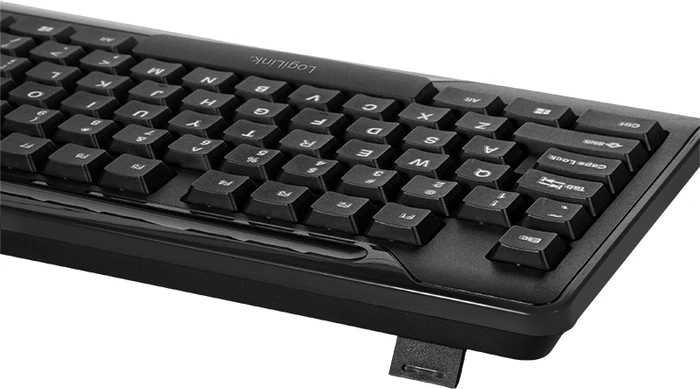 LogiLink 2.4GHz Funk Tastatur & Maus Combo Set schwarz, USB, DE