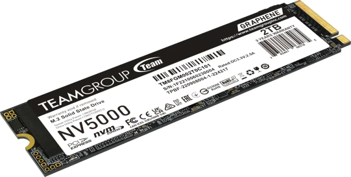 TeamGroup NV5000 2TB, Graphene, M.2 2280 / M-Key / PCIe 4.0 x4, Heatspreader