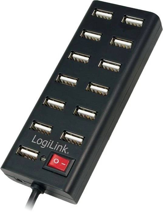 LogiLink USB-Hub, 13x USB-A 2.0, USB-A 2.0 [Stecker]
