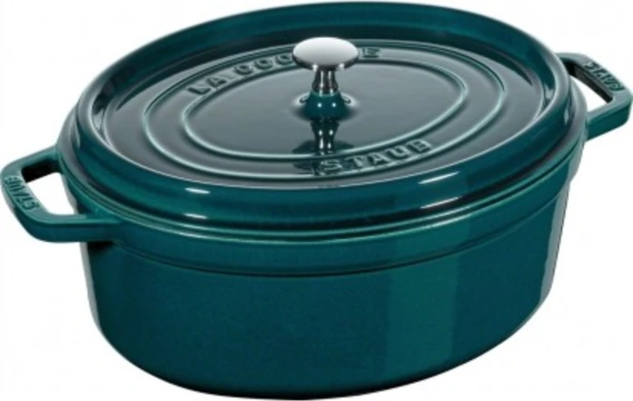 Zwilling Staub Cocotte Schmortopf oval 42.8x37cm 8l grün