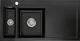 systemceram Mera 100 Einbau Becken links nigra
