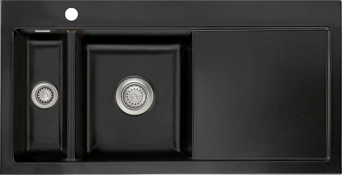 systemceram Mera 100 Einbau Becken links nigra