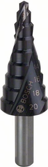 Bosch Professional HSS AlTiN Stufenbohrer, 4-20x70.5mm, 1 Stück