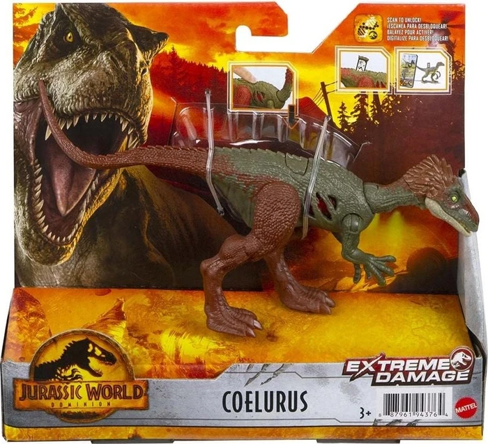Mattel Jurassic World - Dominion Extreme Damage Coelurus