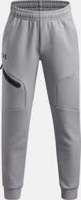 Under Armour Unstoppable Fleece Trainingshose lang mod gray/black (Junior)