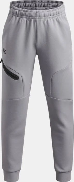 Under Armour Unstoppable Fleece Trainingshose lang mod gray/black (Junior)