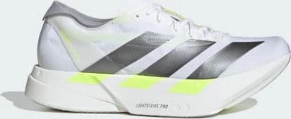 adidas Adizero Adios Pro 4 cloud white/iron metallic/solar yellow (Herren)