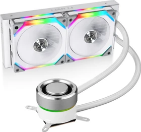 Lian Li Galahad AIO Uni Fan SL Edition 240 White V2, weiß