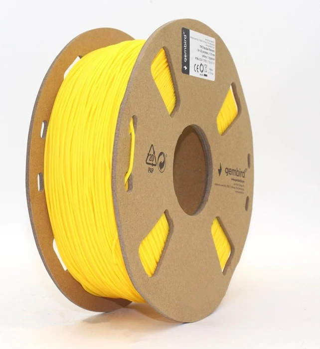 Gembird TPE, yellow, Spule, 1.75mm, 1.00kg (3DP-TPE1.75-01-Y)