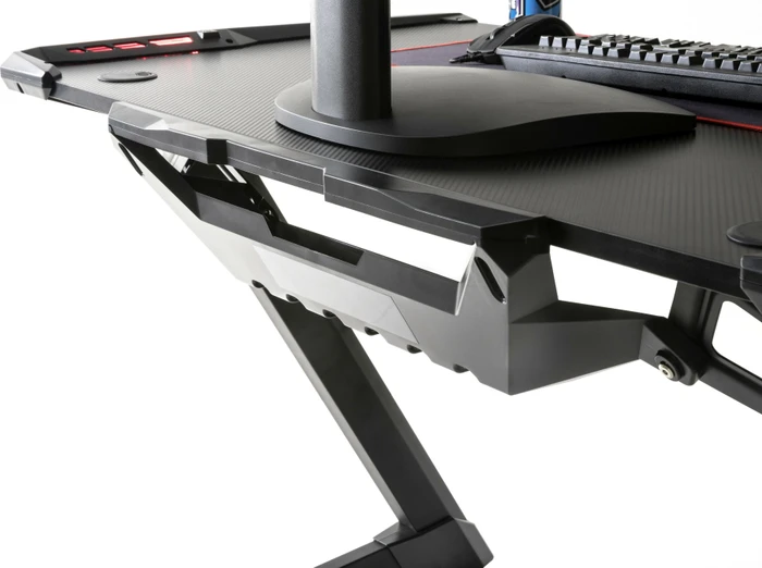 DXRacer Gaming Desk MASTER LED Schreibtisch 119x64cm schwarz/schwarz