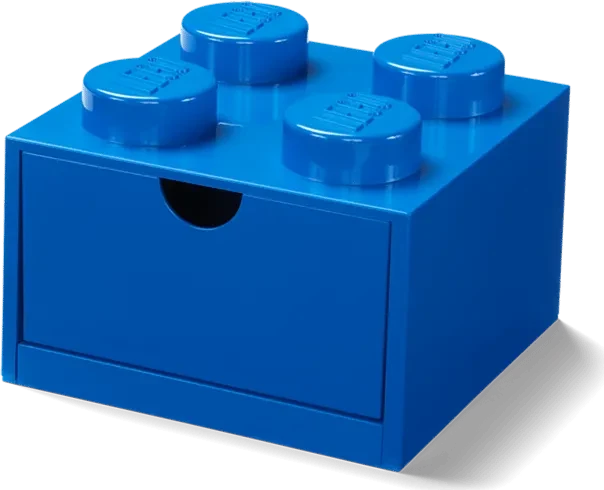 LEGO Aufbewahrungsstein mit Schubfach Schubladenbox, 1 Schublade, blau
