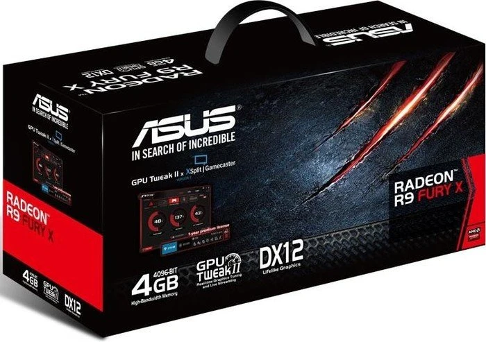 ASUS Radeon R9 Fury X, R9FURYX-4G, 4GB HBM, HDMI, 3x DP