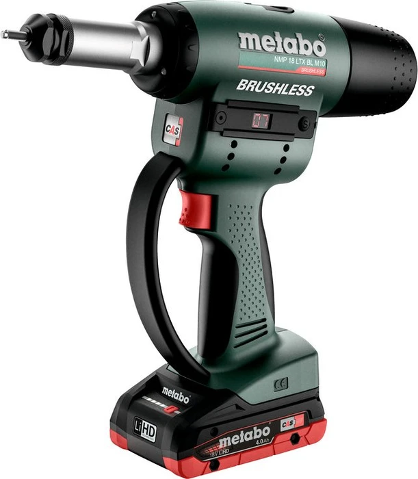 Metabo NMP 18 LTX BL M10 Akku-Blindniet-Setzgerät inkl. Koffer + 2 Akkus 4.0Ah