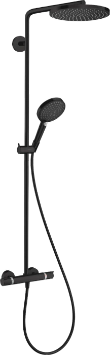 Hansgrohe Raindance S Showerpipe 240 1jet PowderRain EcoSmart mit Thermostat mattschwarz