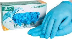 Nitras Style unisex Einweghandschuhe M blue wave, 100 Stück