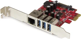 StarTech LAN-Adapter, USB-Hub, 3x USB-A 3.0, RJ-45, PCIe 2.0 x1 (PEXUSB3S3GE)