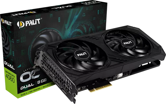Palit GeForce RTX 4060 Dual OC, 8GB GDDR6, HDMI, 3x DP