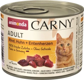 animonda Carny Adult Rind, Huhn und Entenherzen, 200g