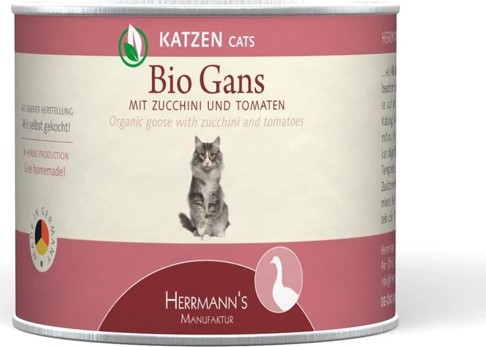 Herrmann's Manufaktur Bio Gans mit Zucchini und Tomaten, 2.40kg (12x 200g)