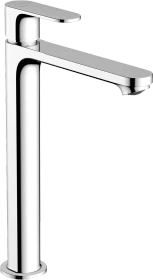 Hansgrohe Rebris S Einhebel-Waschtischmischer 240 CoolStart EcoSmart+ für Aufsatzwaschtische mit Zugstangen-Ablaufgarnitur chrom