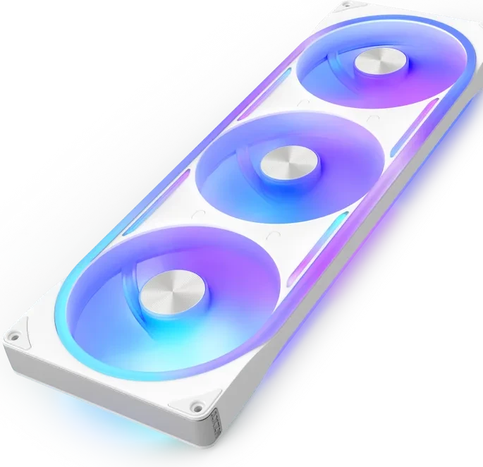 NZXT F Series F360U Ultra RGB Single-Frame Fan Unit, weiß, LED-Steuerung, 3x 120mm