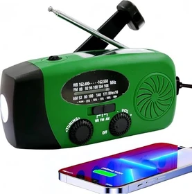 iRonsnow IR-88 Notfall-Solarradio grün