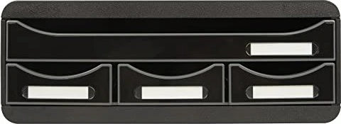 Exacompta Toolbox Schubladenbox, 4 Schubladen, schwarz