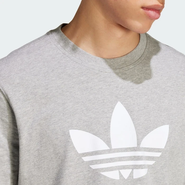 adidas Adicolor Trefoil T-Shirt kurzarm medium grey heather (Herren)