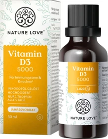 Nature Love Vitamin D3 5000 i.e. Tropfen vegetarisch, 30ml