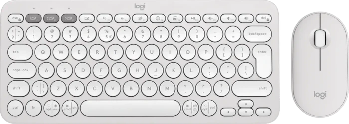 Logitech Pebble 2 Combo weiß, Logi Bolt, USB/Bluetooth, US