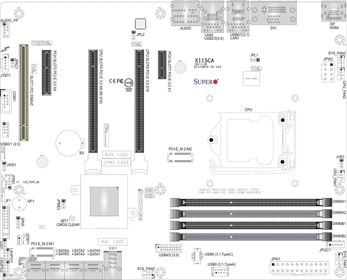 Supermicro X11SCA, bulk (Intel 1151 v2)