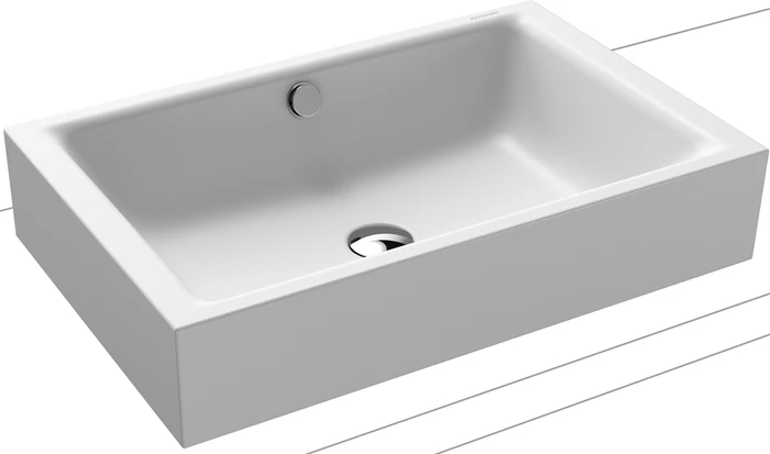 Kaldewei Puro S 3175 Aufsatzwaschtisch 60x38.5x12cm, Perl-Effekt, ohne Hahnloch, alpinweiß matt (909106003711)