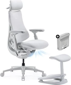 LiberNovo Omni Pro Airflow, Sitztiefe 45cm, inkl. Fußstütze und Akku, weiß