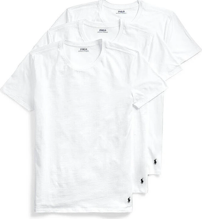 Ralph Lauren Crew Sleep 3er-Pack T-Shirt kurzarm weiß (Herren)