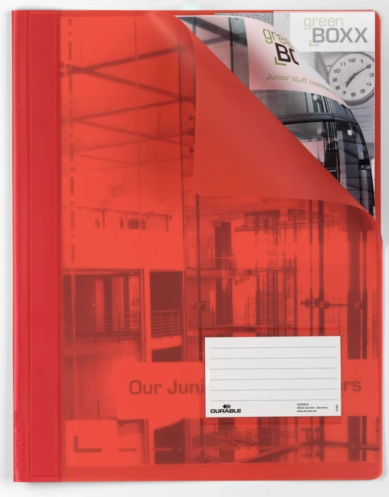 Durable Duralux Transluzent Schnellhefter, A4, rot/transparent